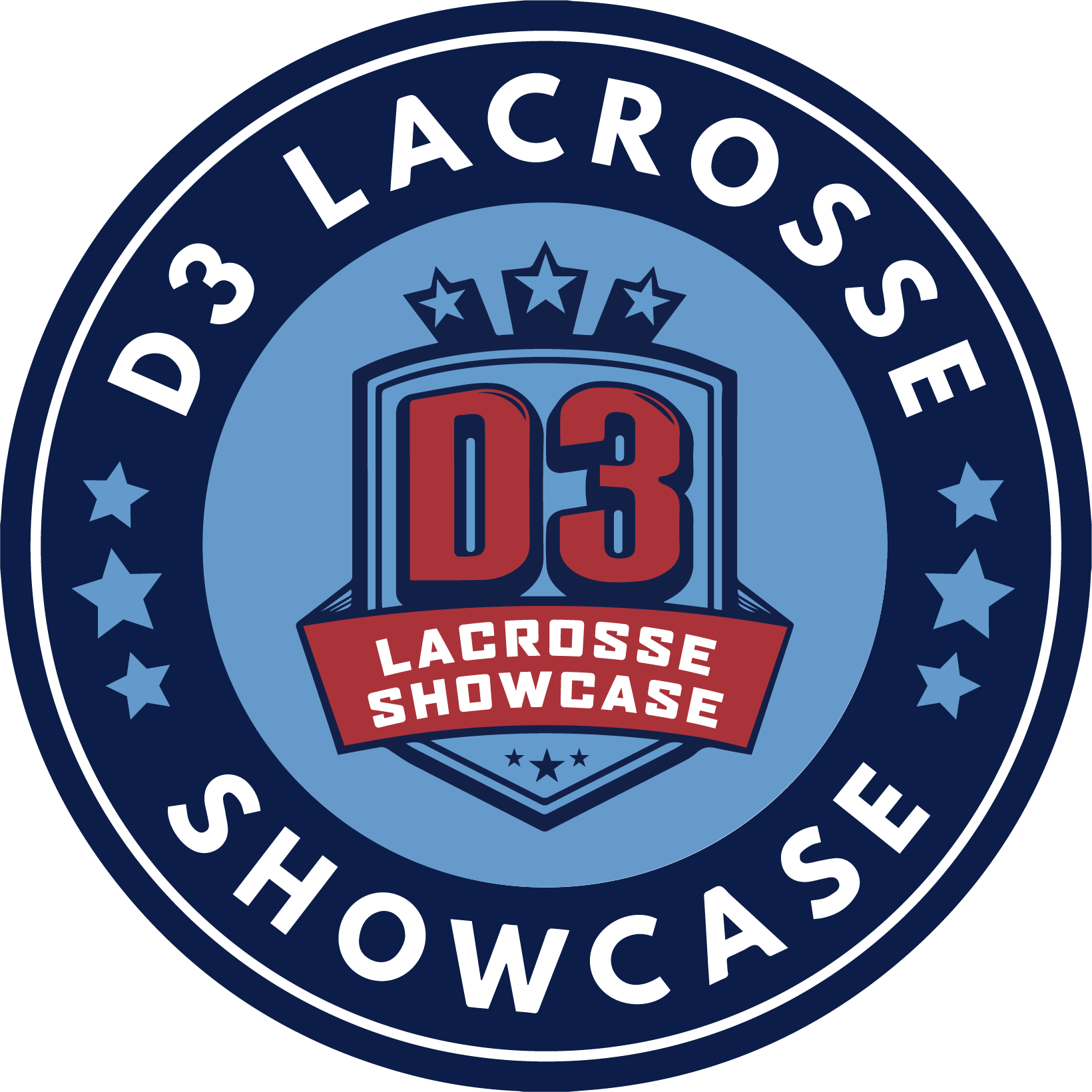 D3 lacrosse Showcase Circle Logo Full Color